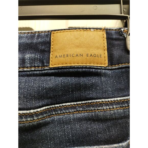 American Eagle Womens Size 2 Long Next Level Stretch Dark Wash Skinny Blue Jeans - Picture 3 of 9